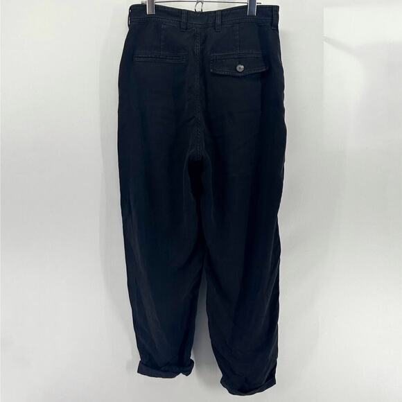 Everlane The Relaxed Chino Pants Black Butter Soft High Rise Barrel Size 6 NWT - Picture 3 of 8